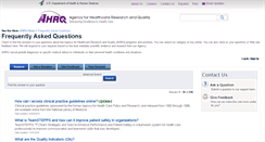 Desktop Screenshot of info.ahrq.gov